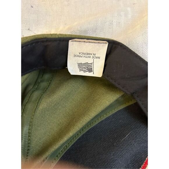 Boy Scouts youth s/m baseball hat cap green red fleur di lis logo( discoloration - Picture 3 of 5